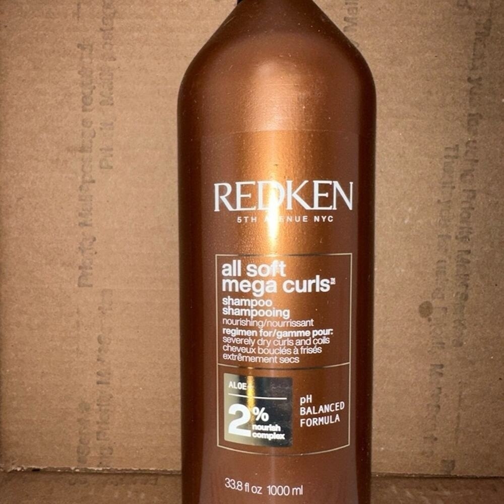 Redken‎ All Soft Mega Curls Shampoo 33.8oz Aloe 2% Nourish Complex  hair care